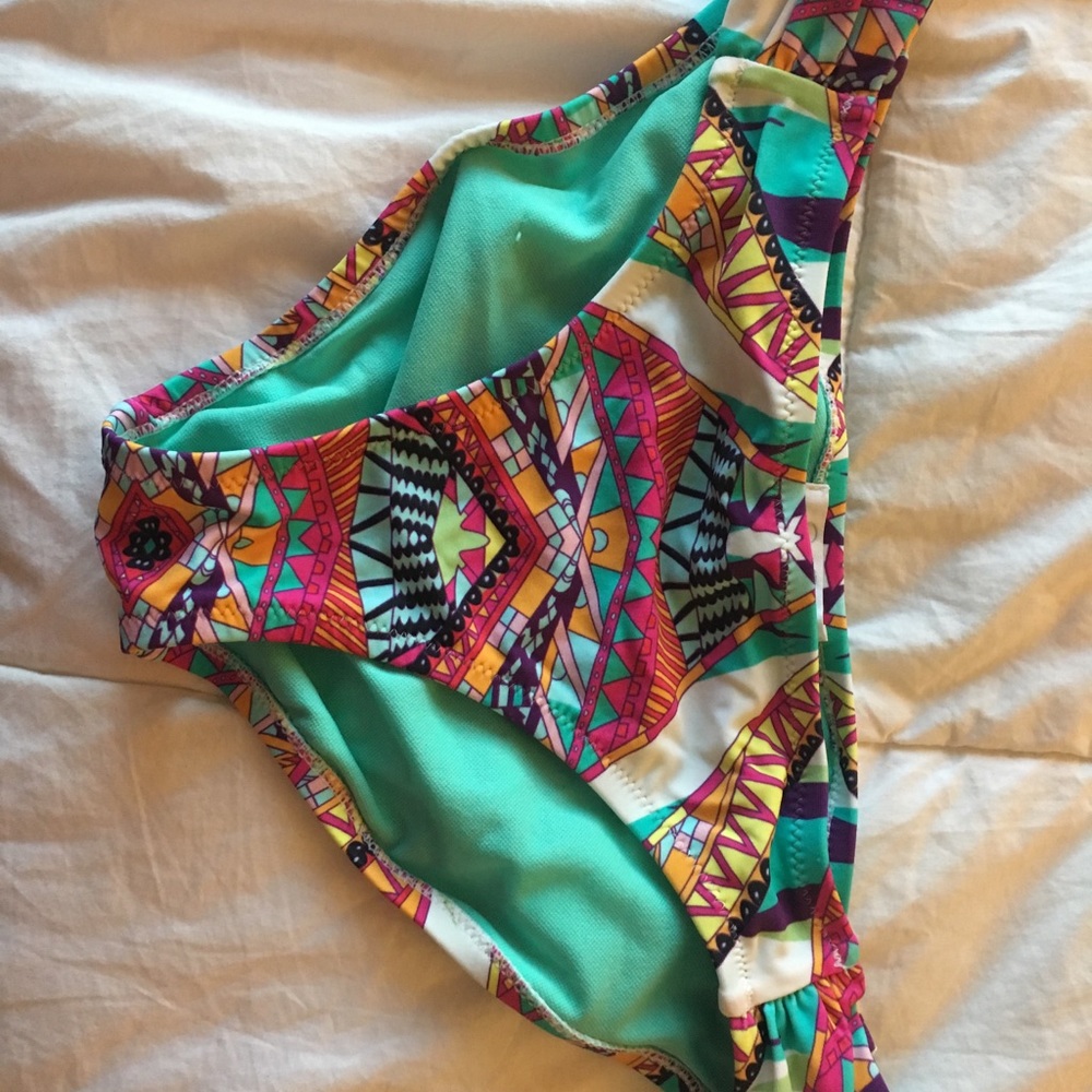 Jessica Simpson multi colored bikini bottom